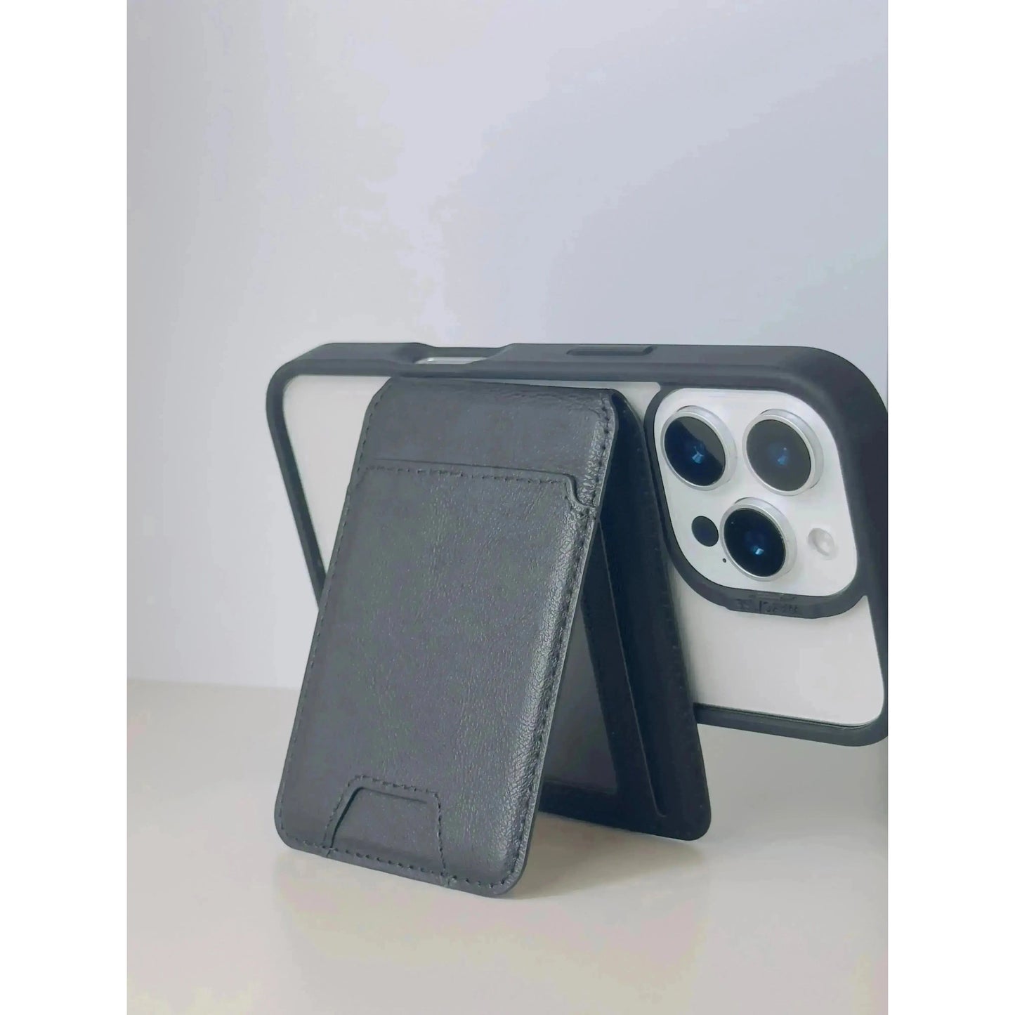 MagSafe Wallet for iPhone – Magnetic Black Leather Card Holder WayCase