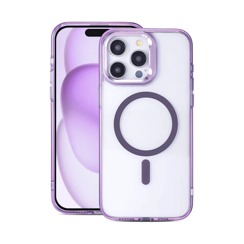 Clear MagSafe iPhone 15 Pro Max Case - Purple WayCase