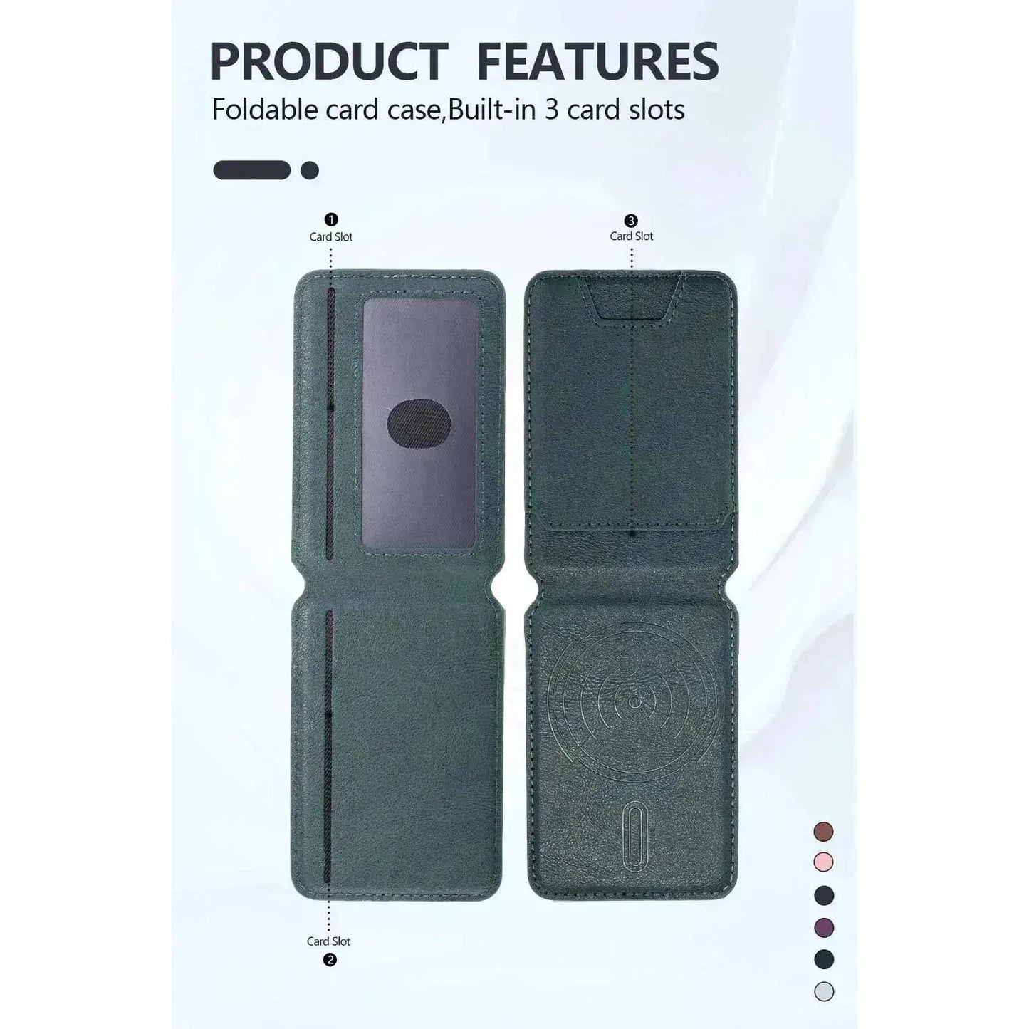 MagSafe Wallet for iPhone β Magnetic Black Leather Card Holder WayCase