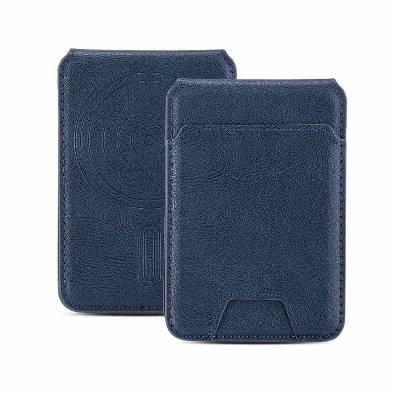 MagSafe Wallet for iPhone – Magnetic Blue Leather Card Holder WayCase