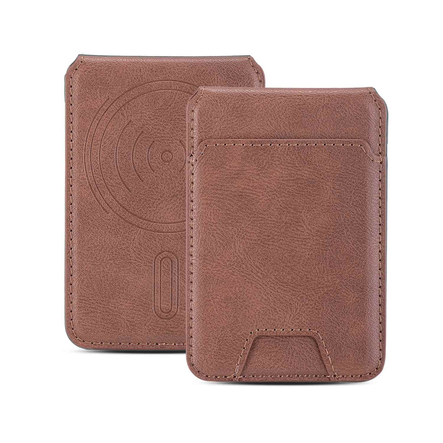 MagSafe Wallet for iPhone – Magnetic Dark Brown Leather Card Holder WayCase