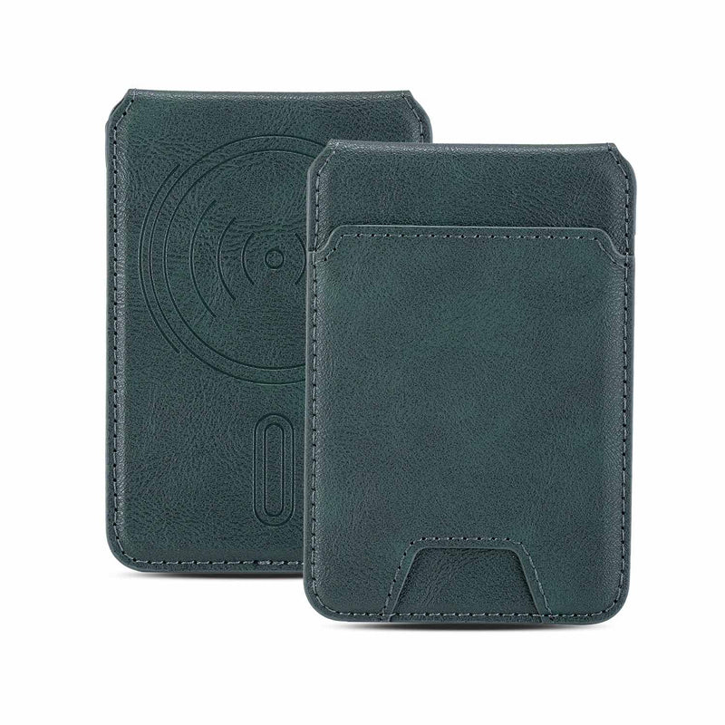 MagSafe Wallet for iPhone – Magnetic Green Leather Card Holder WayCase