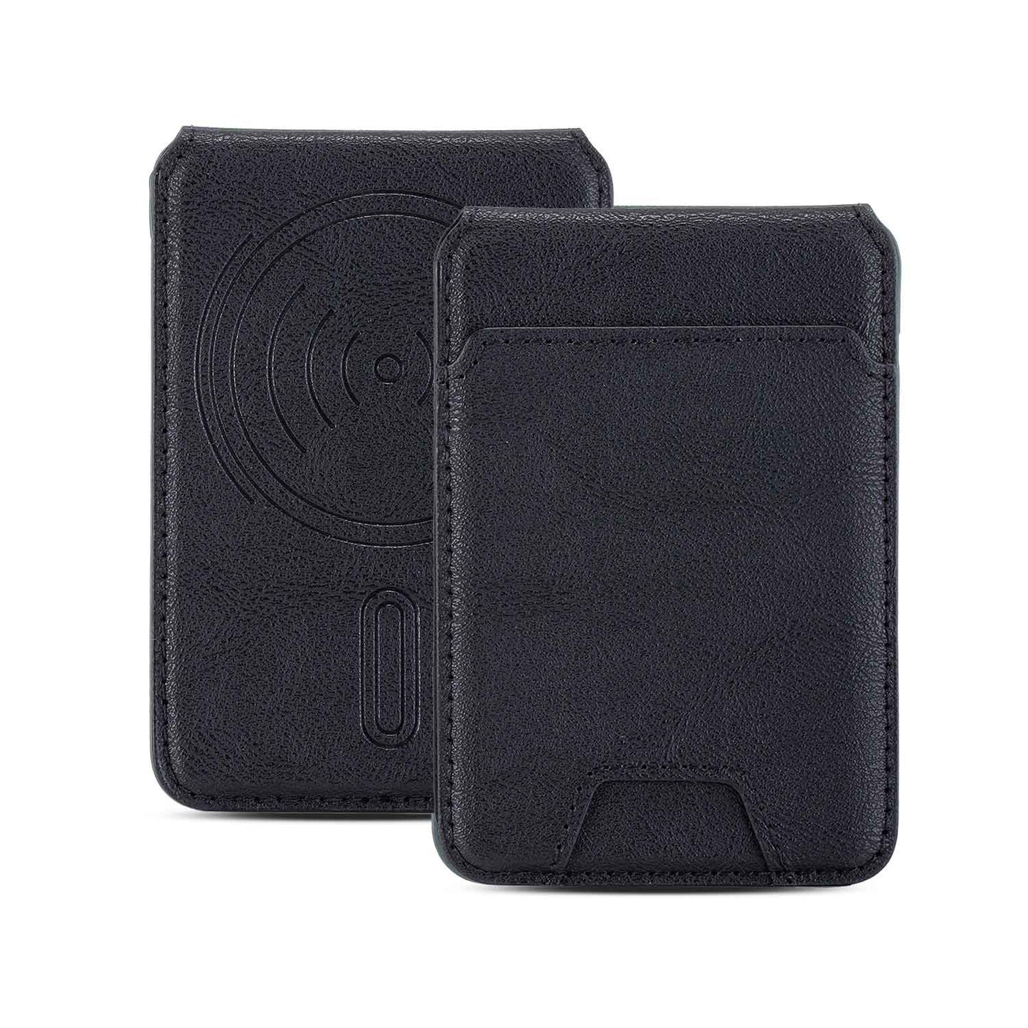 MagSafe Wallet for iPhone – Magnetic Black Leather Card Holder WayCase