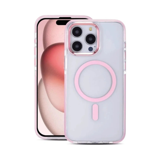 Clear MagSafe iPhone 15 Pro Case - Pink WayCase