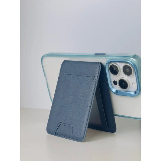 MagSafe Wallet for iPhone – Magnetic Blue Leather Card Holder WayCase