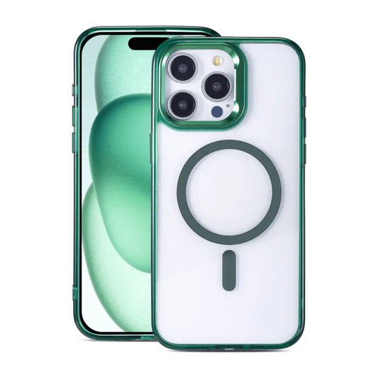 Clear MagSafe iPhone 15 Pro Max Case - Green WayCase