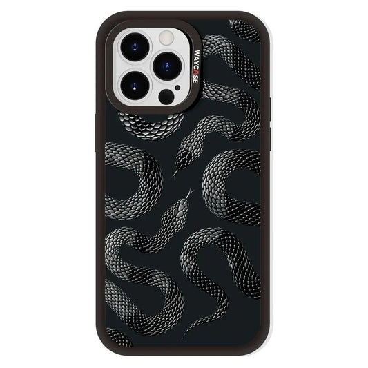 Tough MagSafe® iPhone Case - MagSnap™ Black Snakes - WayCase