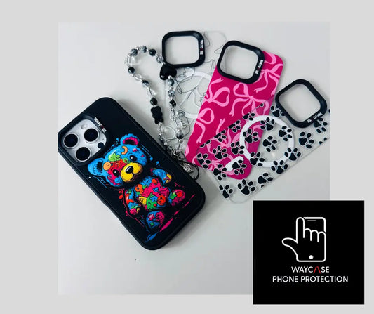 MagSnap phone cases with a beaded strap attached - WayCase