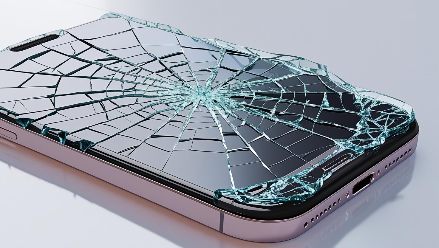 iphone with a cracked screen