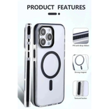 Clear MagSafe iPhone 15 Pro Case - Black WayCase