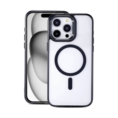 Clear MagSafe iPhone 15 Pro Max Case - Black WayCase