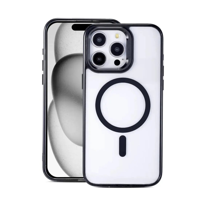 Clear MagSafe iPhone 15 Pro Max Case - Black WayCase