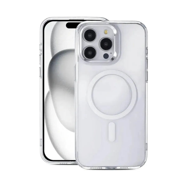 Clear MagSafe iPhone 15 Pro Max Case - White WayCase