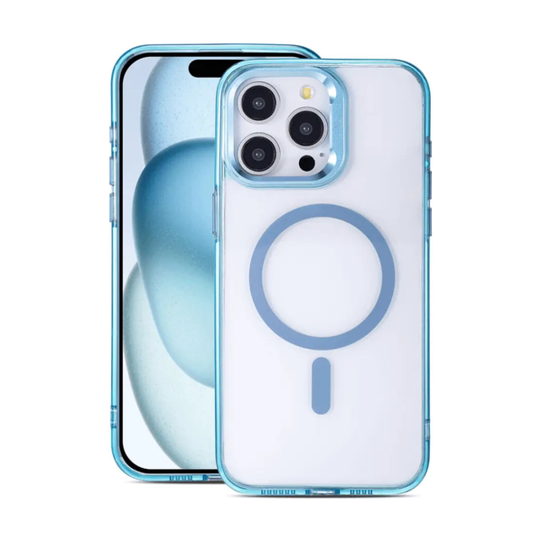 Clear MagSafe iPhone 15 Pro Max Case - Blue WayCase