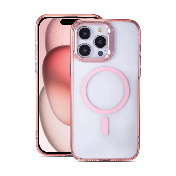 Clear MagSafe iPhone 15 Pro Max Case - Pink WayCase