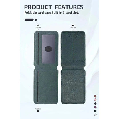 MagSafe Wallet for iPhone – Magnetic Black Leather Card Holder WayCase