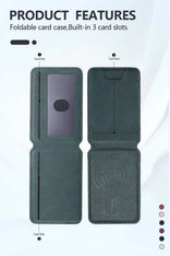 MagSafe Wallet for iPhone – Magnetic Black Leather Card Holder WayCase