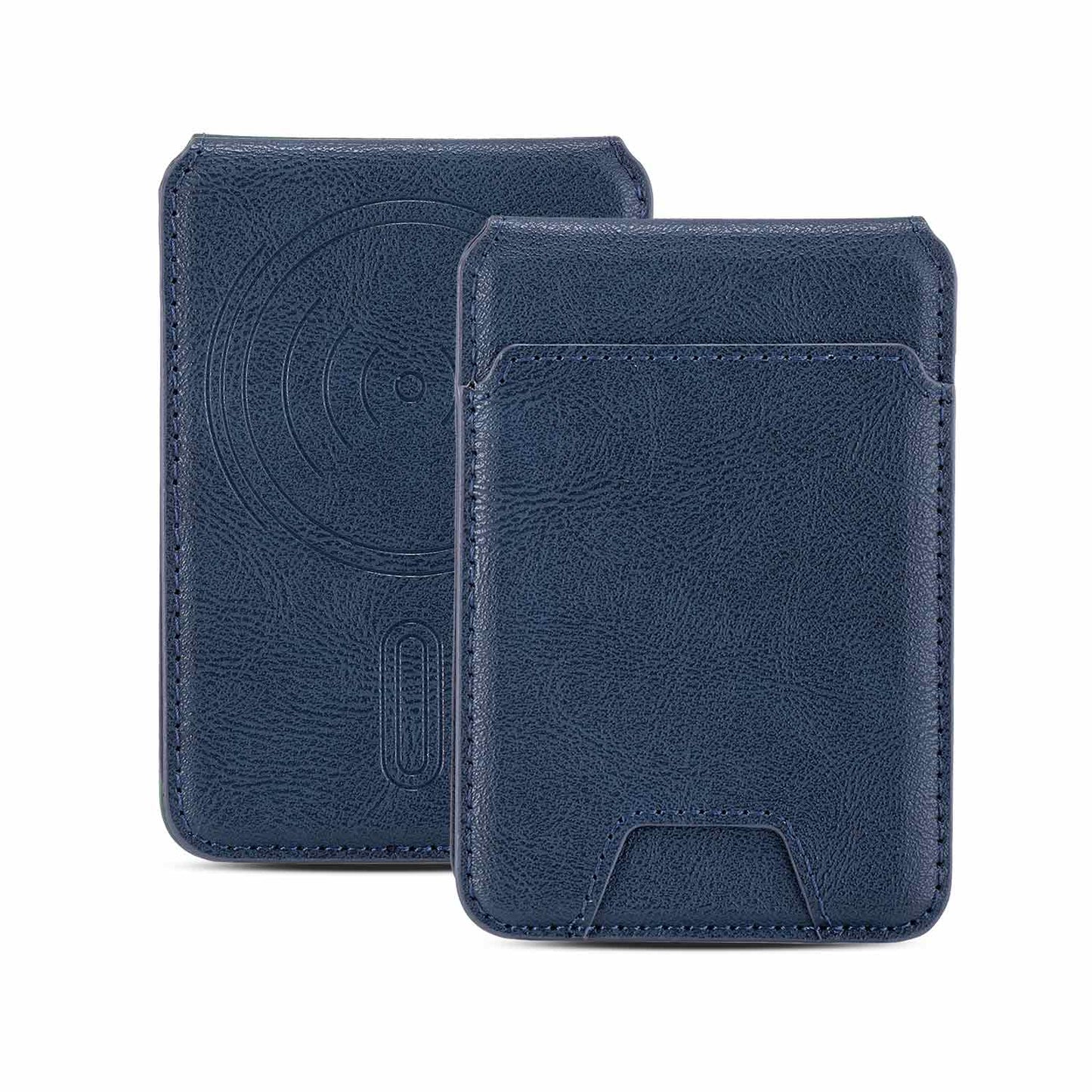 MagSafe Wallet for iPhone – Magnetic Blue Leather Card Holder WayCase