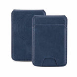 MagSafe Wallet for iPhone – Magnetic Blue Leather Card Holder WayCase