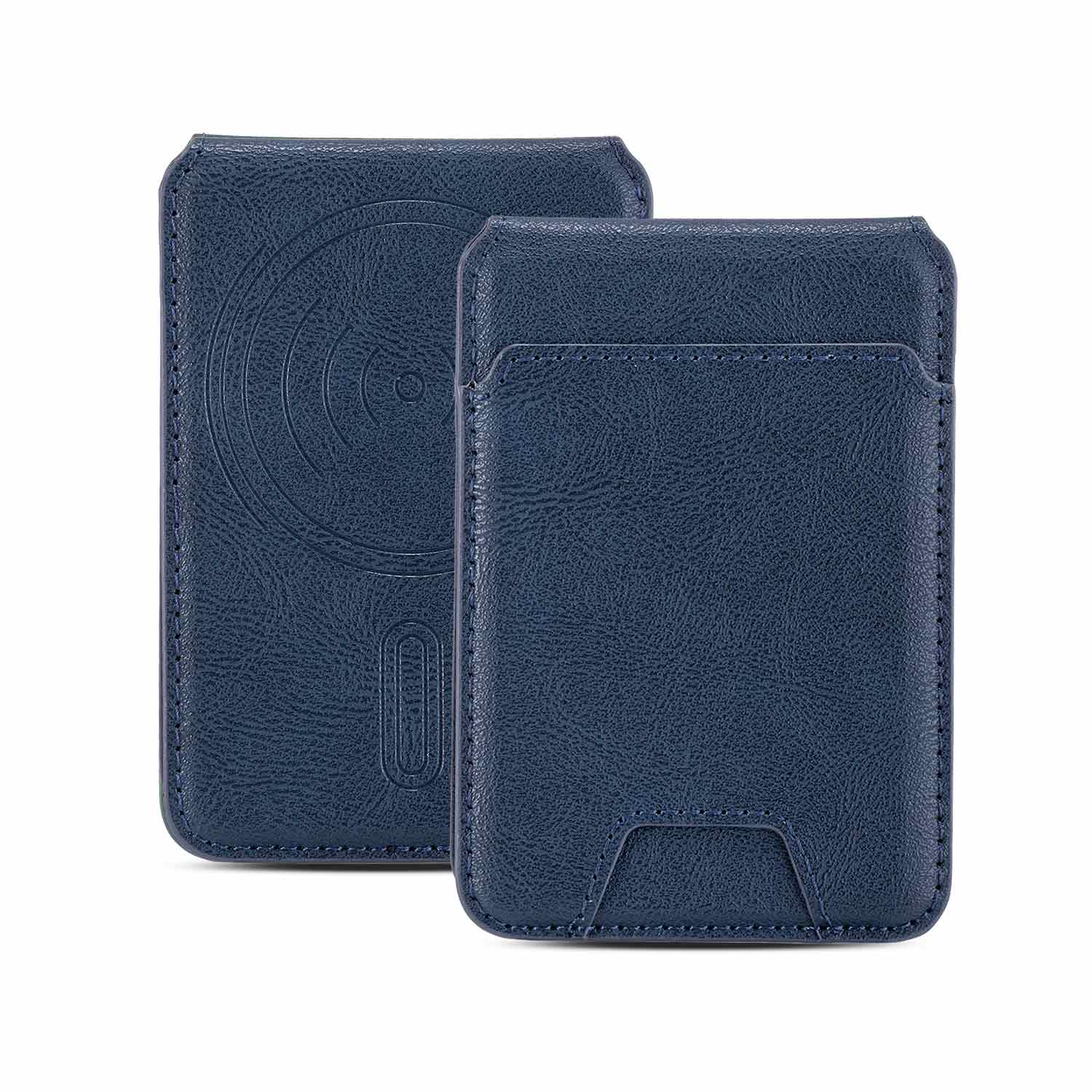 MagSafe Wallet for iPhone – Magnetic Blue Leather Card Holder WayCase
