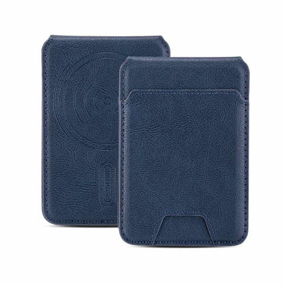 MagSafe Wallet for iPhone – Magnetic Blue Leather Card Holder WayCase