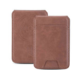 MagSafe Wallet for iPhone – Magnetic Dark Brown Leather Card Holder WayCase