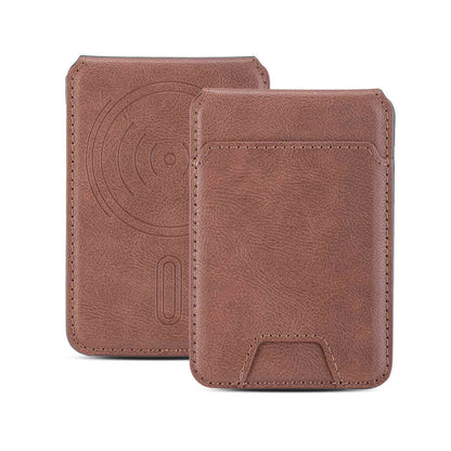 MagSafe Wallet for iPhone – Magnetic Dark Brown Leather Card Holder WayCase