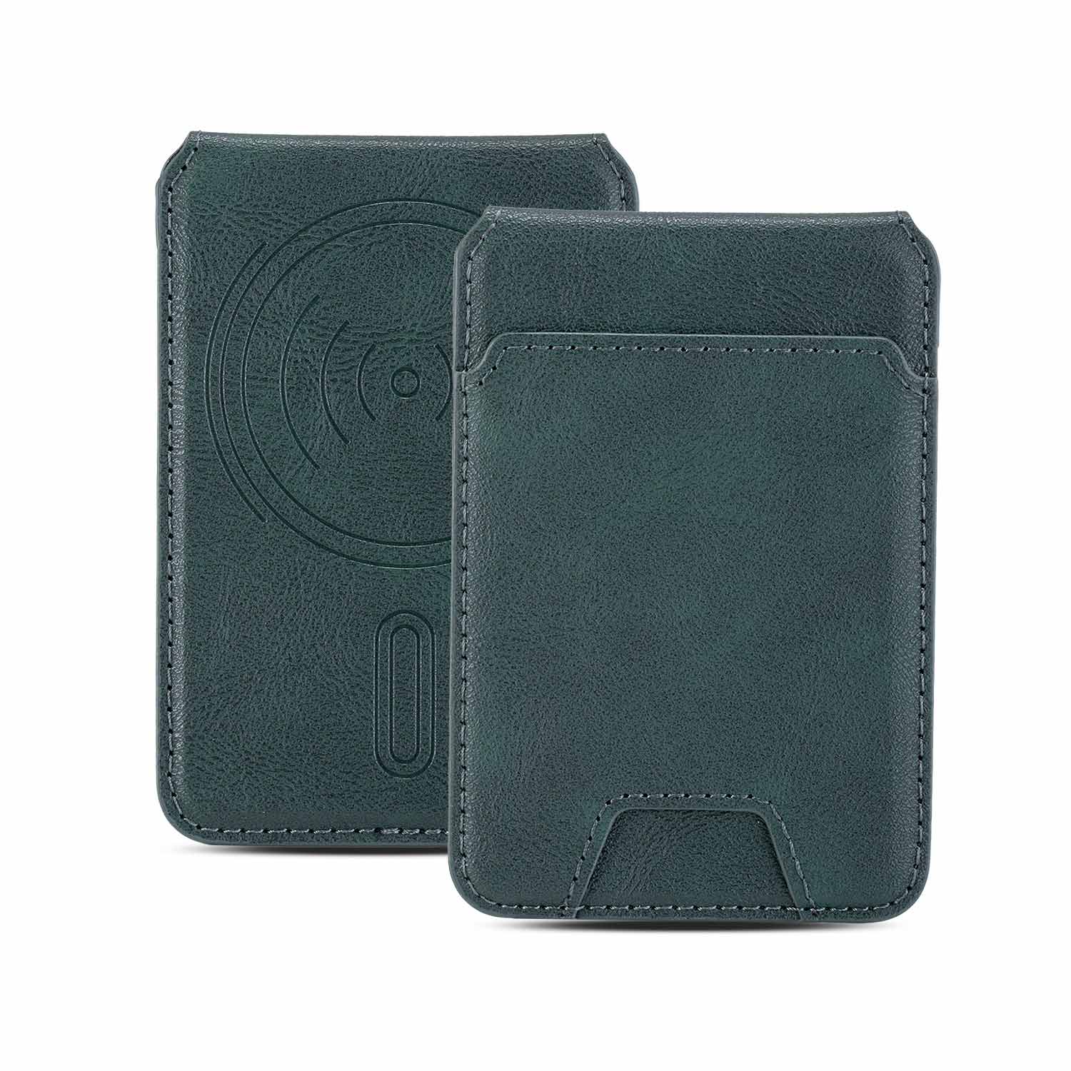 MagSafe Wallet for iPhone – Magnetic Green Leather Card Holder WayCase