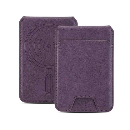 MagSafe Wallet for iPhone – Magnetic Purple Leather Card Holder WayCase