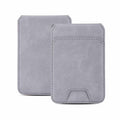 MagSafe Wallet for iPhone – Magnetic Grey Leather Card Holder WayCase