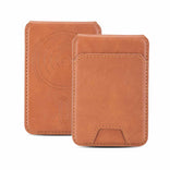 MagSafe Wallet for iPhone – Magnetic Brown Leather Card Holder WayCase