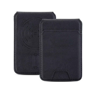 MagSafe Wallet for iPhone – Magnetic Black Leather Card Holder WayCase