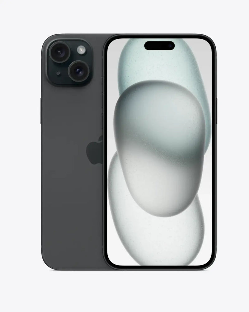 iPhone 15 Black Front and Back View