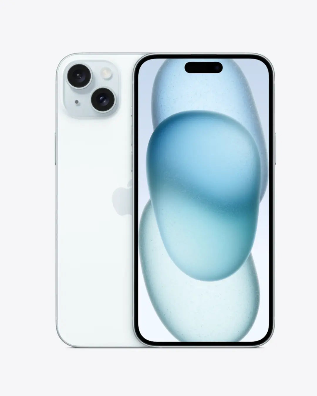 iPhone 15 Blue Front and Back View