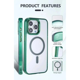 Clear MagSafe iPhone 15 Pro Max Case showing the features - WayCase