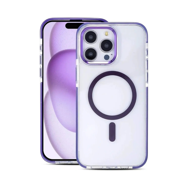 Clear MagSafe iPhone 15 Pro Case - Purple WayCase