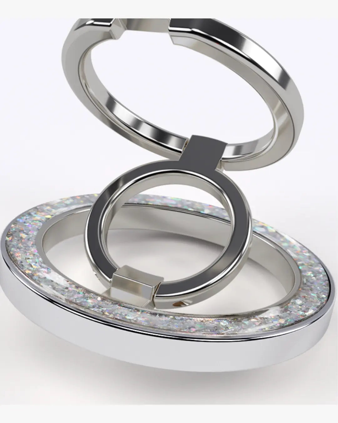 Magnetic Ring Holder - Silver Gliter WayCase