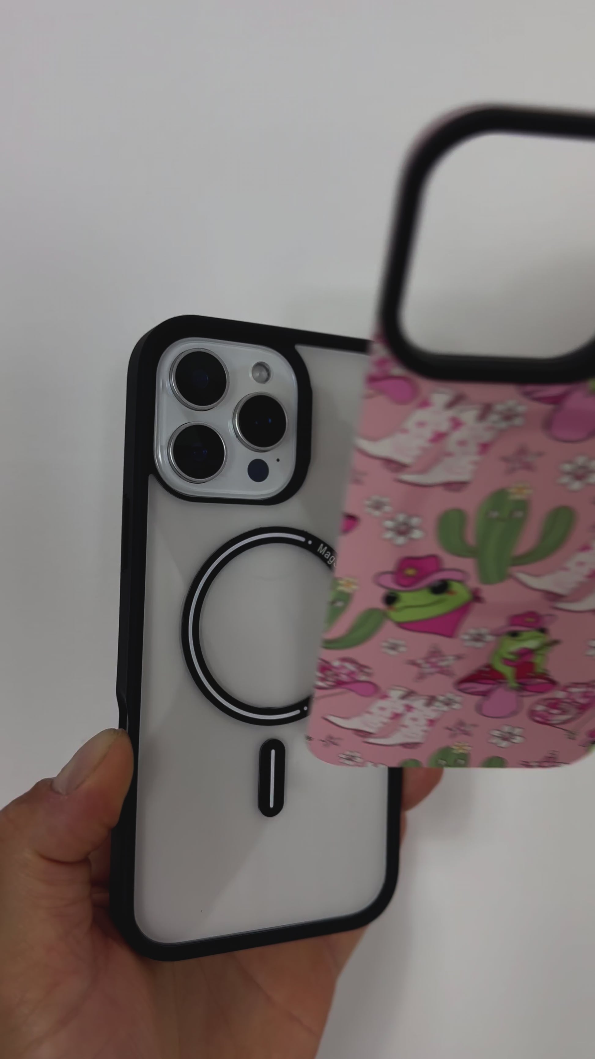 Tough MagSafe® iPhone Case with Cowboy Frog MagSnap™ cover, featuring easy snap-on design and MagSafe® compatibility.