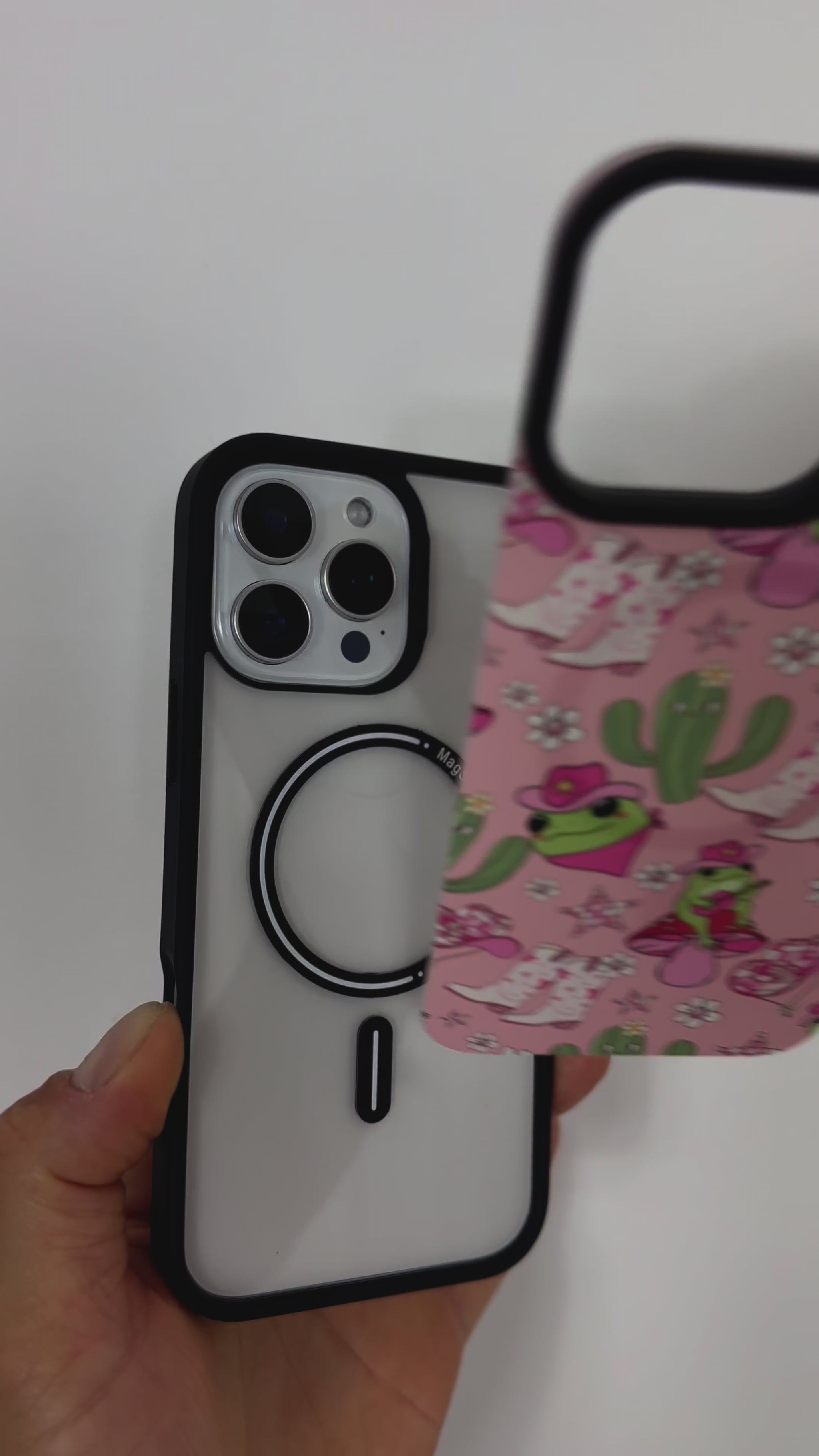 Tough MagSafe® iPhone Case with Cowboy Frog MagSnap™ cover, featuring easy snap-on design and MagSafe® compatibility.
