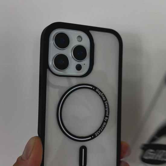 Tough MagSafe® iPhone Case with Bossy Girl MagSnap™ cover, featuring snap-on design and MagSafe® compatibility.