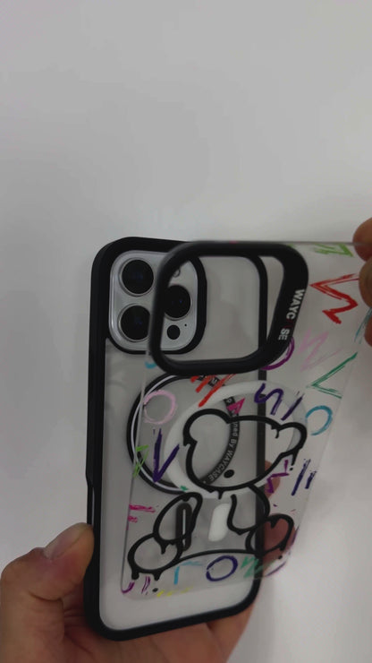 Cute and protective, the Tough MagSafe® iPhone Case with Teddy MagSnap™ design offers easy magnetic snap-on customisation and full MagSafe® compatibility.