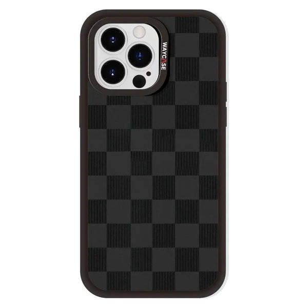 Tough MagSafe® iPhone Case | MagSnap™ Black Checkered - WayCase