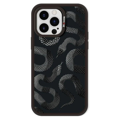Tough MagSafe® iPhone Case - MagSnap™ Black Snakes - WayCase