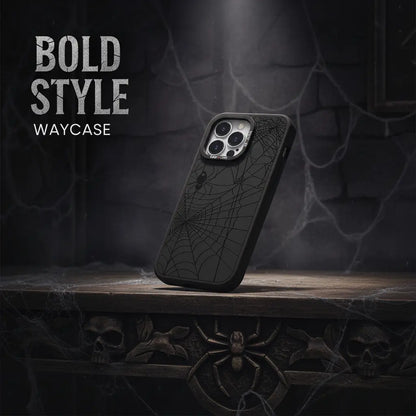 waycase phone case with a spider patern